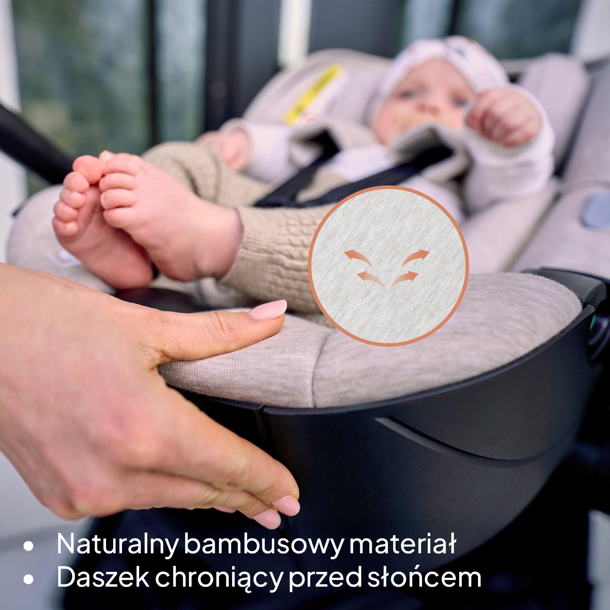 LIONELO MOXIE i-Size SET Fotelik samochodowy dla niemowląt z podstawą 40-87 cm Nosidełko dla niemowląt Mocowanie i stabilizacja ISOFIX Wsparcie stabilizujące ochraniacz boczny, regulacja zagłówka