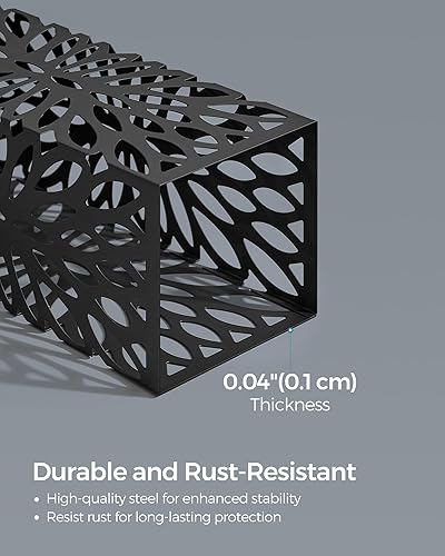 Vista 11 de SONGMICS soporte para paraguas, metálico, cuadrado, que se para solo, organizador de paraguas ULUC48B