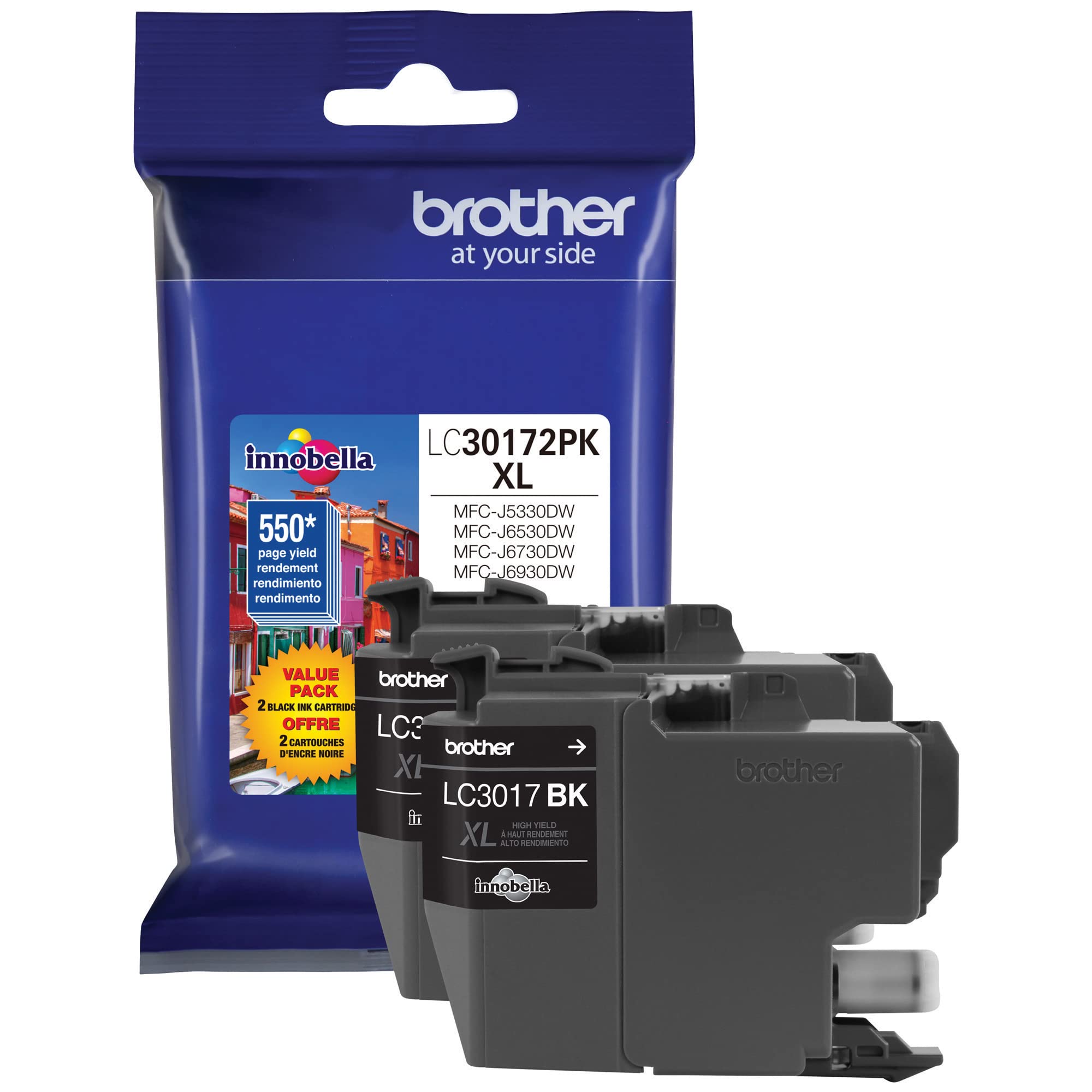 Brother Printer LC30172PK - Cartucce d'inchiostro XL ad alta resa, confezione da 5, 10 pezzi in totale