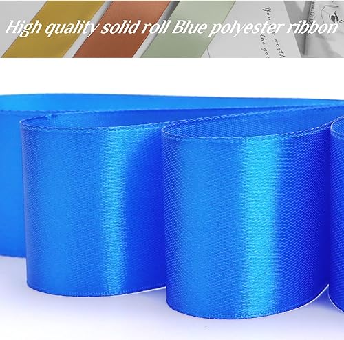 Miniatura 224 de Cinta de oro rosa de 1-1/2 pulgadas, para envolver regalos, 50 yardas, corona de fiesta de boda, costura, accesorios para el cabello, decoración