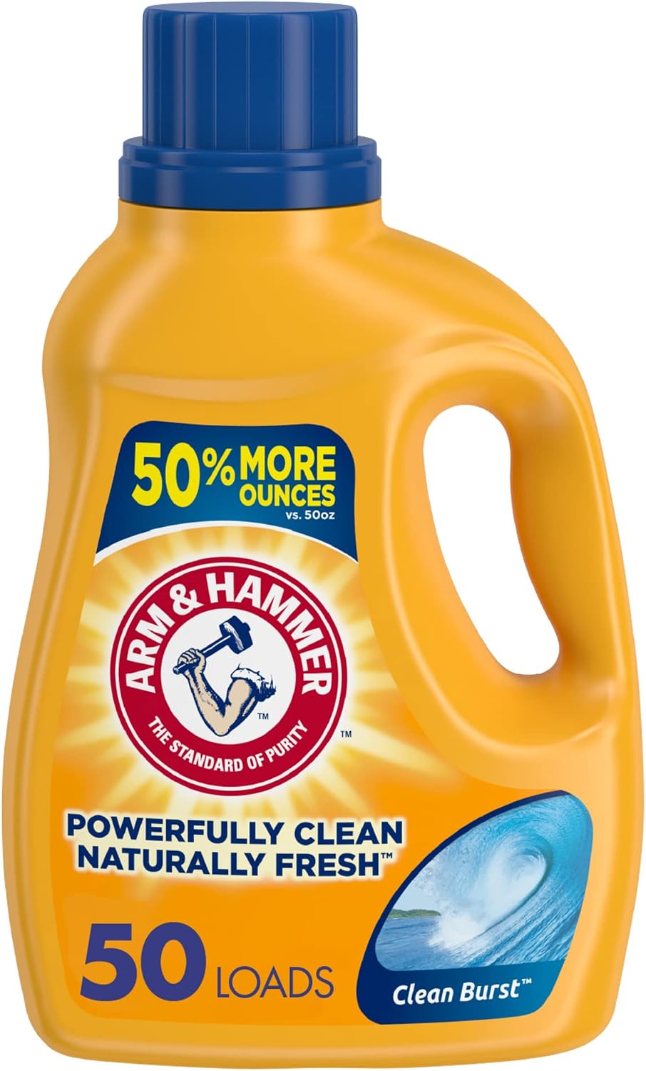 Arm & Hammer Clean Burst, 50 Loads Liquid Laundry Detergent, 75 Fl oz