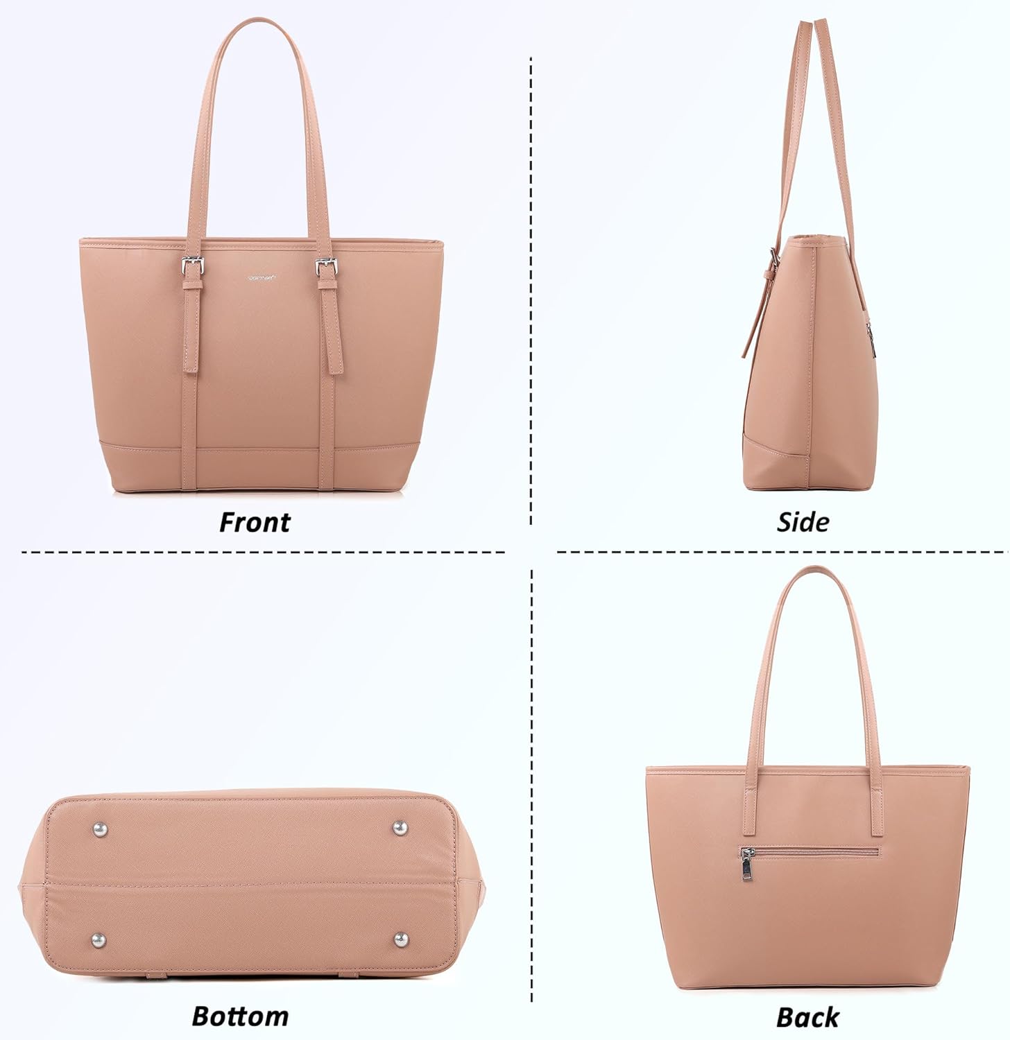 TANTOMI Tote Bag for Women Vegan Leather Purses and Shoulder Handbags Large Top Handle Bag with Compartments