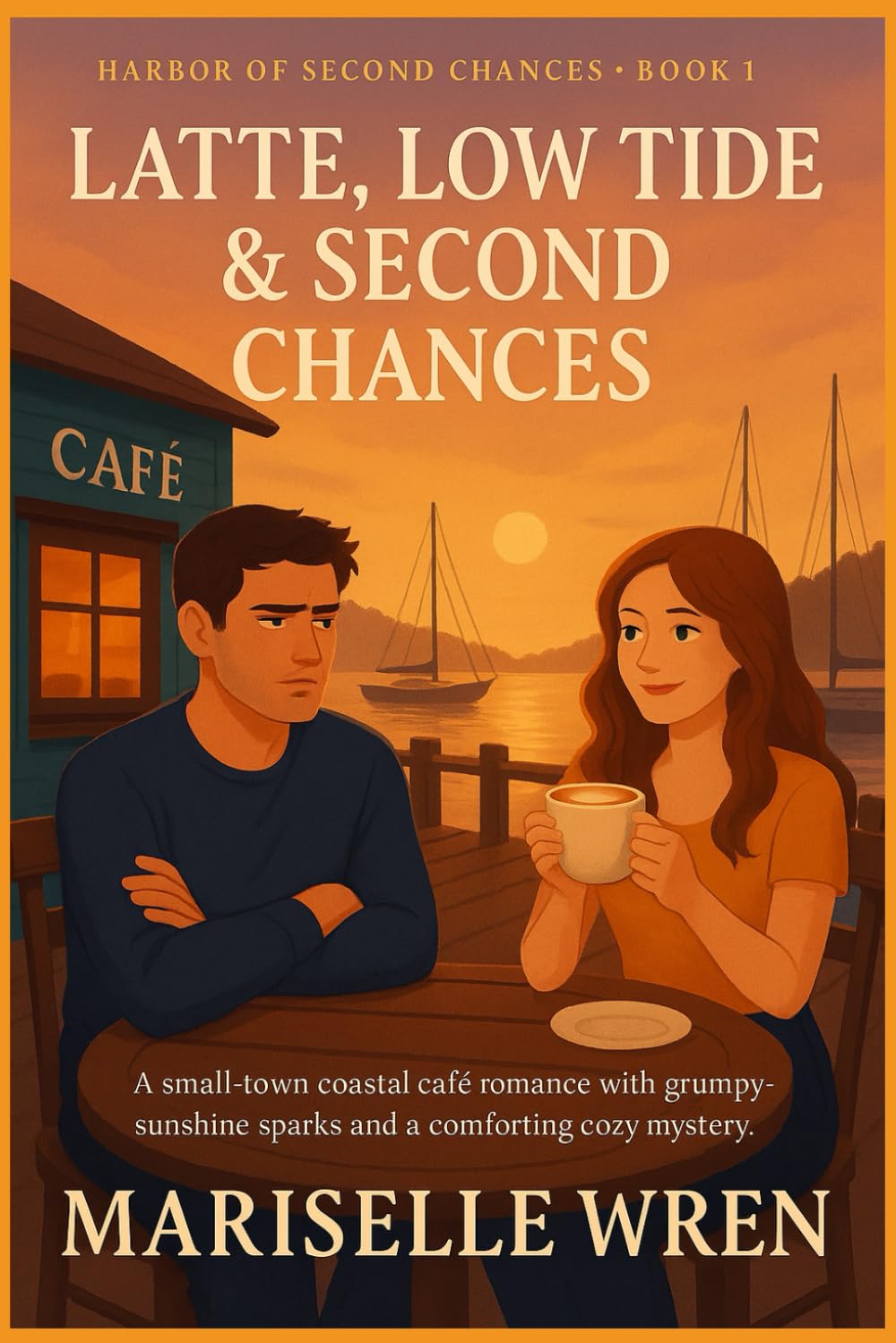 Latte, Low Tide & Second Chances: A small-town coastal café romance with grumpy–sunshine sparks and a comforting cozy mystery. (Harbor of Second Chances)