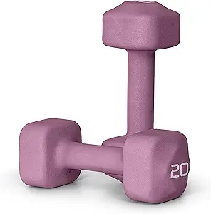 Tone Fitness Neoprene Dumbbell Weight Pairs with Anti-Roll Square Head | Multiple Options