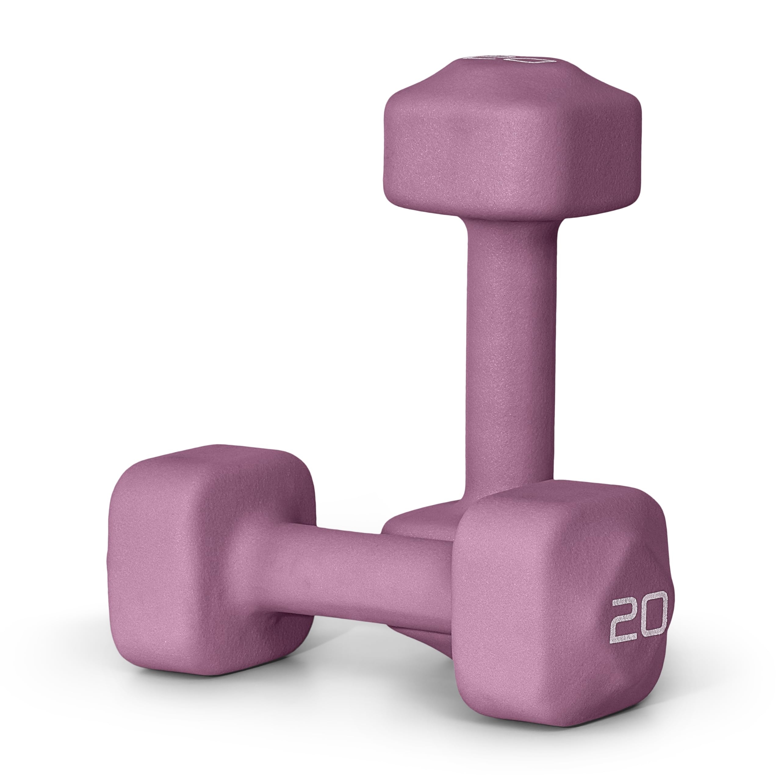 Tone Fitness Neoprene Dumbbell Weight Pairs with Anti-Roll Square Head Multiple Options