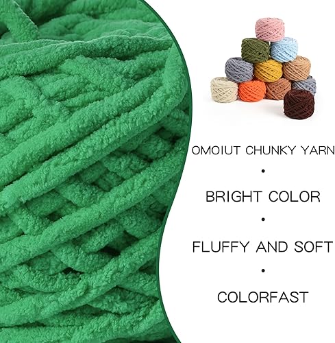 Vista 110 de Paquete de 3 hilos gruesos de felpilla de felpa de 3.53 onzas (49.2 yardas), hilo de terciopelo esponjoso para tejer y hacer ganchillo, hilos de 3