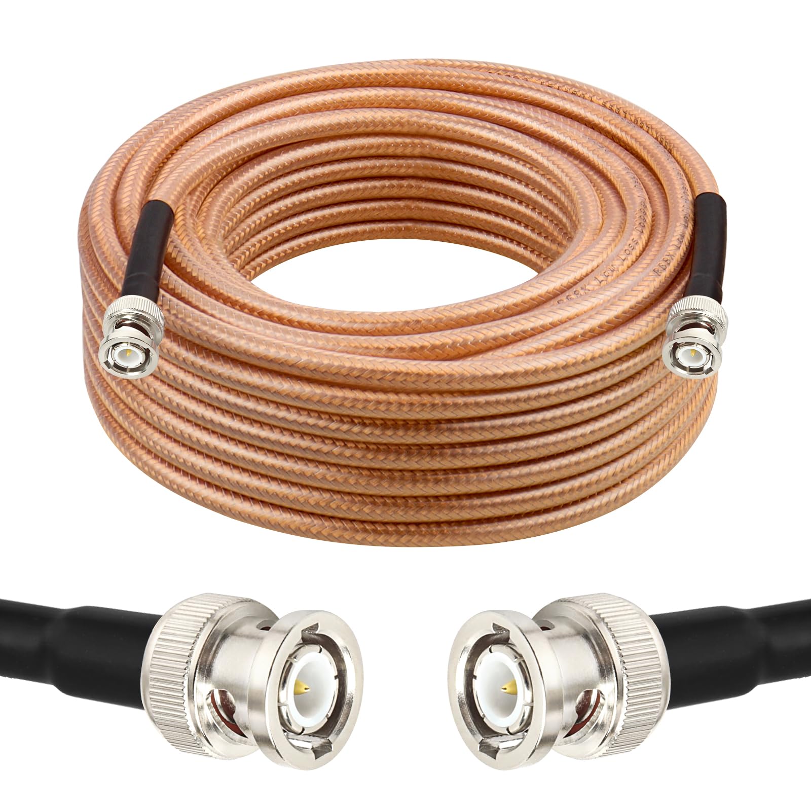 Câble d'extension BNC mâle vers BNC mâle de 10,6 m à faible perte
