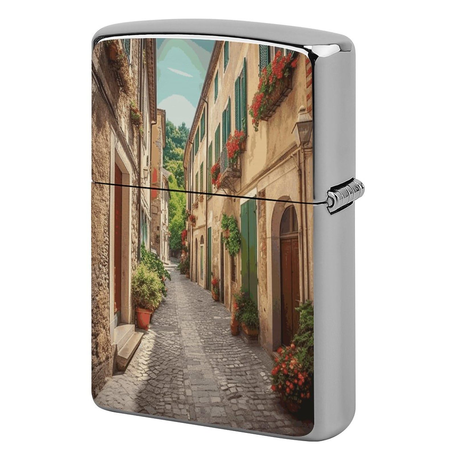 Fekiloot Style Italy Street Lighter Case Cover Metal Lighter Case
