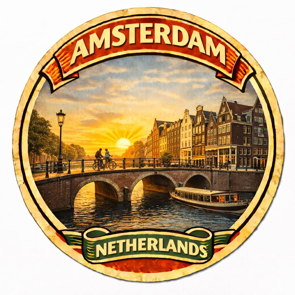 Amsterdam Netherlands Decorative Souvenir Fridge Magnet A0011