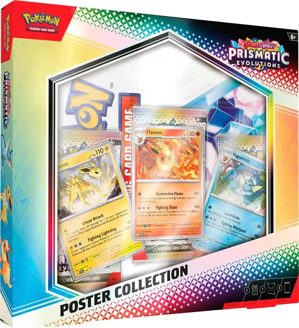 Pokemon TCG Scarlet Violet Prismatic Evolutions Poster Collection