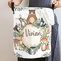 Vista 12 de Custom Cute Baby Elephant Laundry Hamper Personalized Laundry Basket with Name Storage Basket with Handle for Bathroom Living Room Bedroom