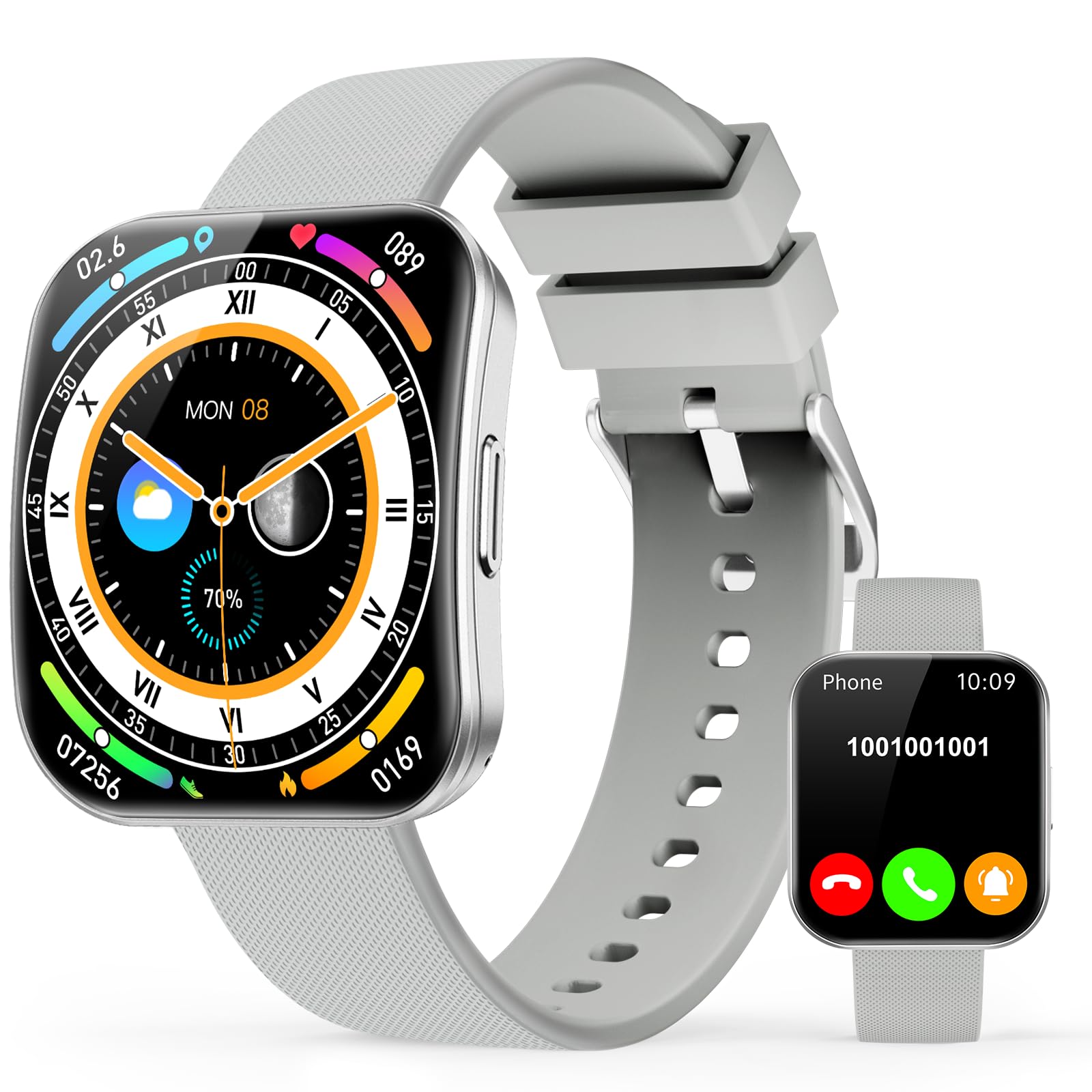 Smart Watch for Men Women, Curved Display Fitness Watch