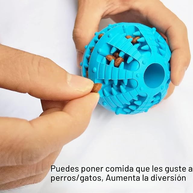 Foto 3 de 7 de MMSGA 2 Pcs Pelota Denta de Caucho Natural para Perros y Gatos,Pelota de Juguete para Perros,Limpieza…