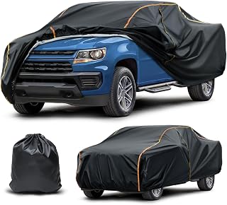 Car Cover Compatible with Chevrolet Colorado,Waterproof All-Weather Protection,Spunlace Cotton PEVA Truck Cover with Zipper Door