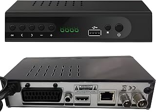 Retoo DVB-T2 Receiver Full HD TV Tuner mit Fernbedienung, HDTV Mediaplayer mit PVR Aufnahmefunktion und Timeshift, Digital Empfänger mit H.265 HEVC, Kabel-Receiver mit USB, Schwarz