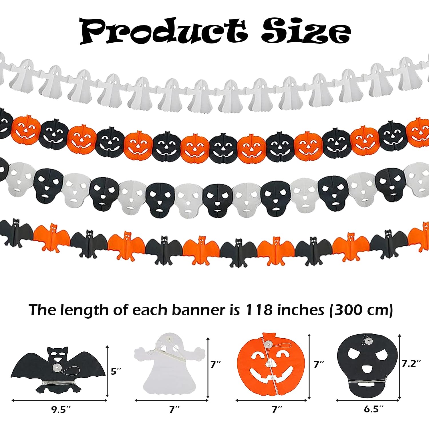 Halloween Party Deko Innen Set: MSLHUB Wiederverwendbarer Halloween
