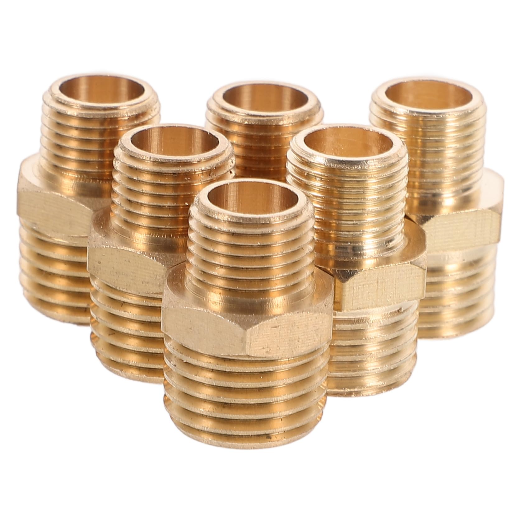 VILLCASE 6 Pack Fittings Copper Connector Adapters Rv Plumbing Parts Water Hose Attachments Easy Install