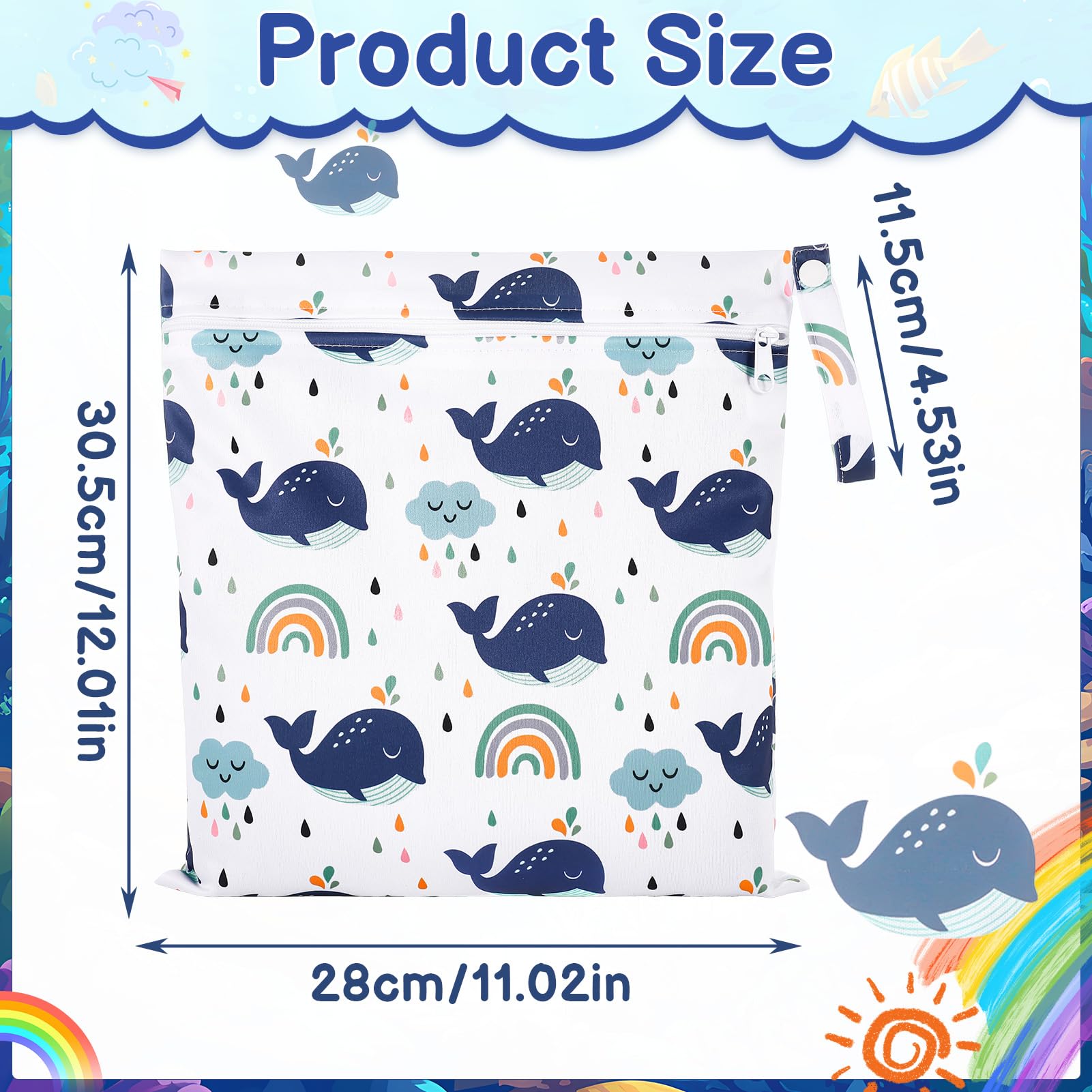GSrenyu 3 Packs Wet Bag Waterproof Wet Dry Bags - Image 2