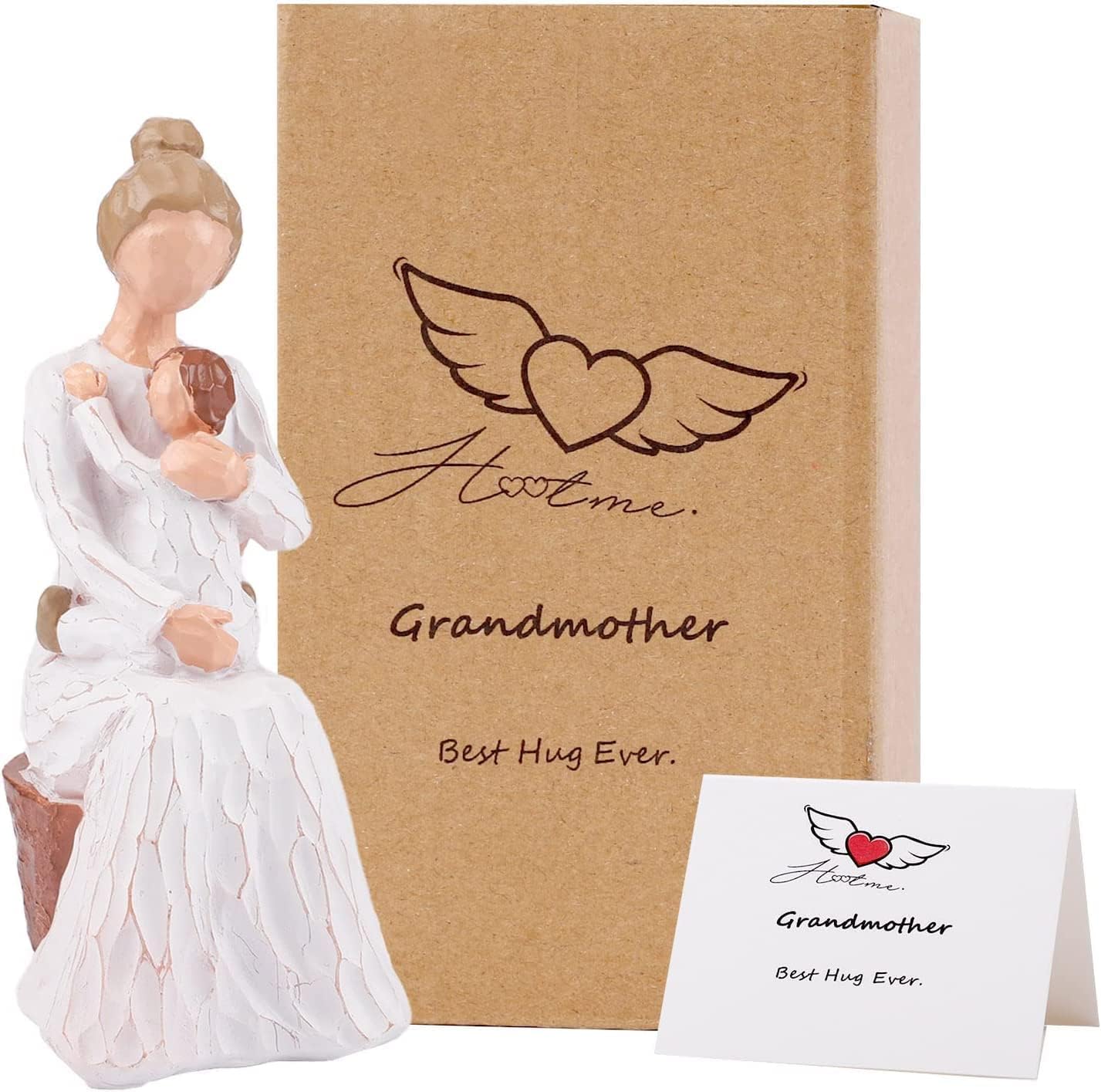 Grandmother & Child Sculpture, Hand Carved Collectible Figurine, Birthday Gift, Christmas & Mothers Day Gift