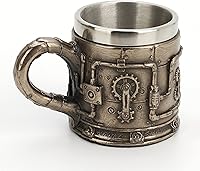 Vista 6 de Veronese Design Vaso de chupito Steampunk Gear de 2 oz con inserto de acero inoxidable extraíble