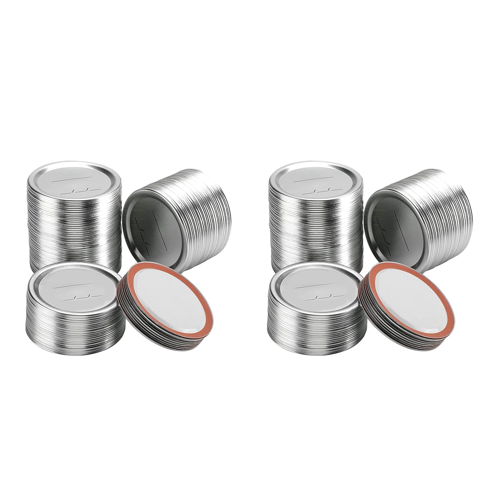 Hndhbfgrt 196 Count 70mm Regular Mouth Canning Lids for Ball and Kerr Canning Lids - Split-Type Metal Jar Lids for Canning