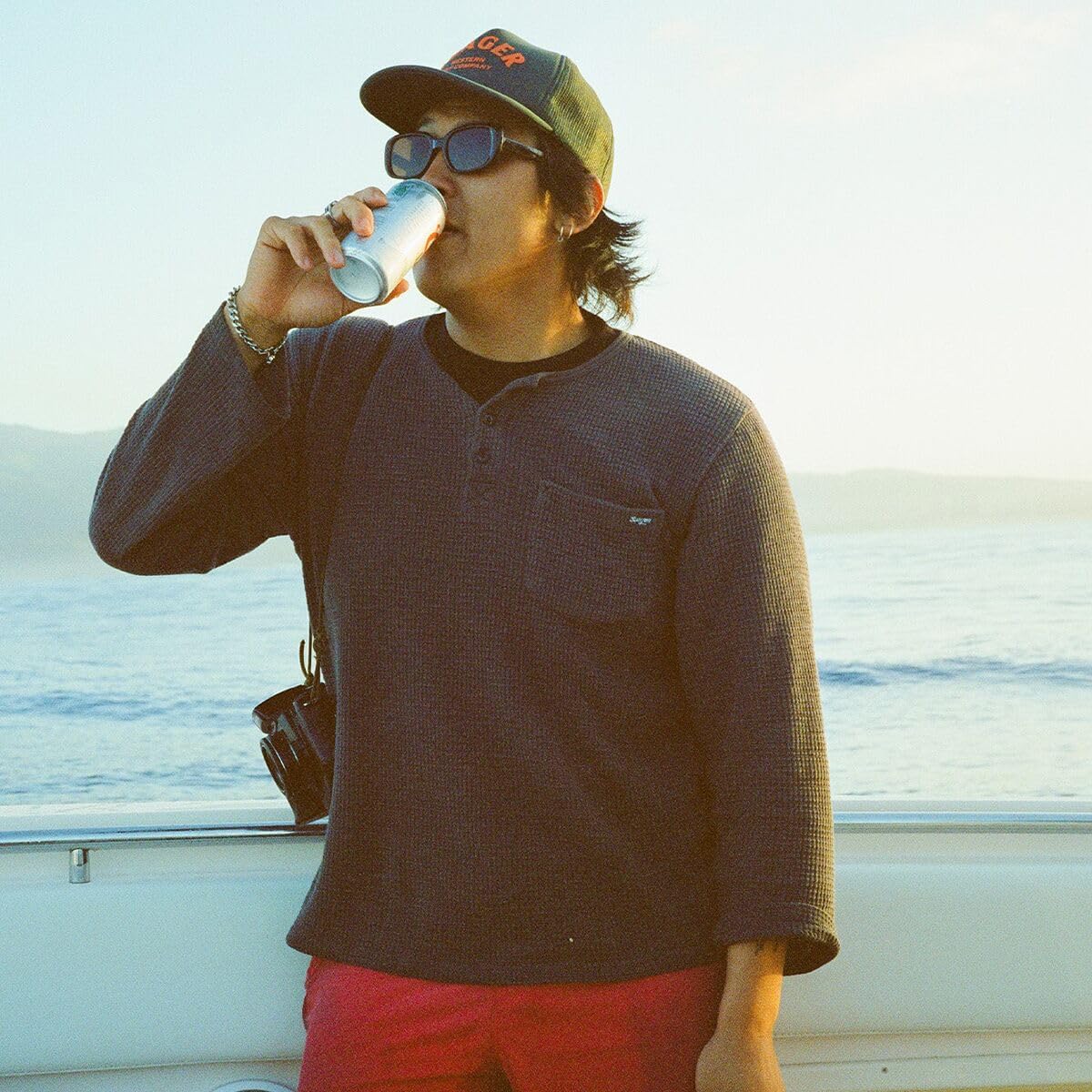 Sawpit Henley LS Thermal | Vintage Black | Seager Co. - Image 4