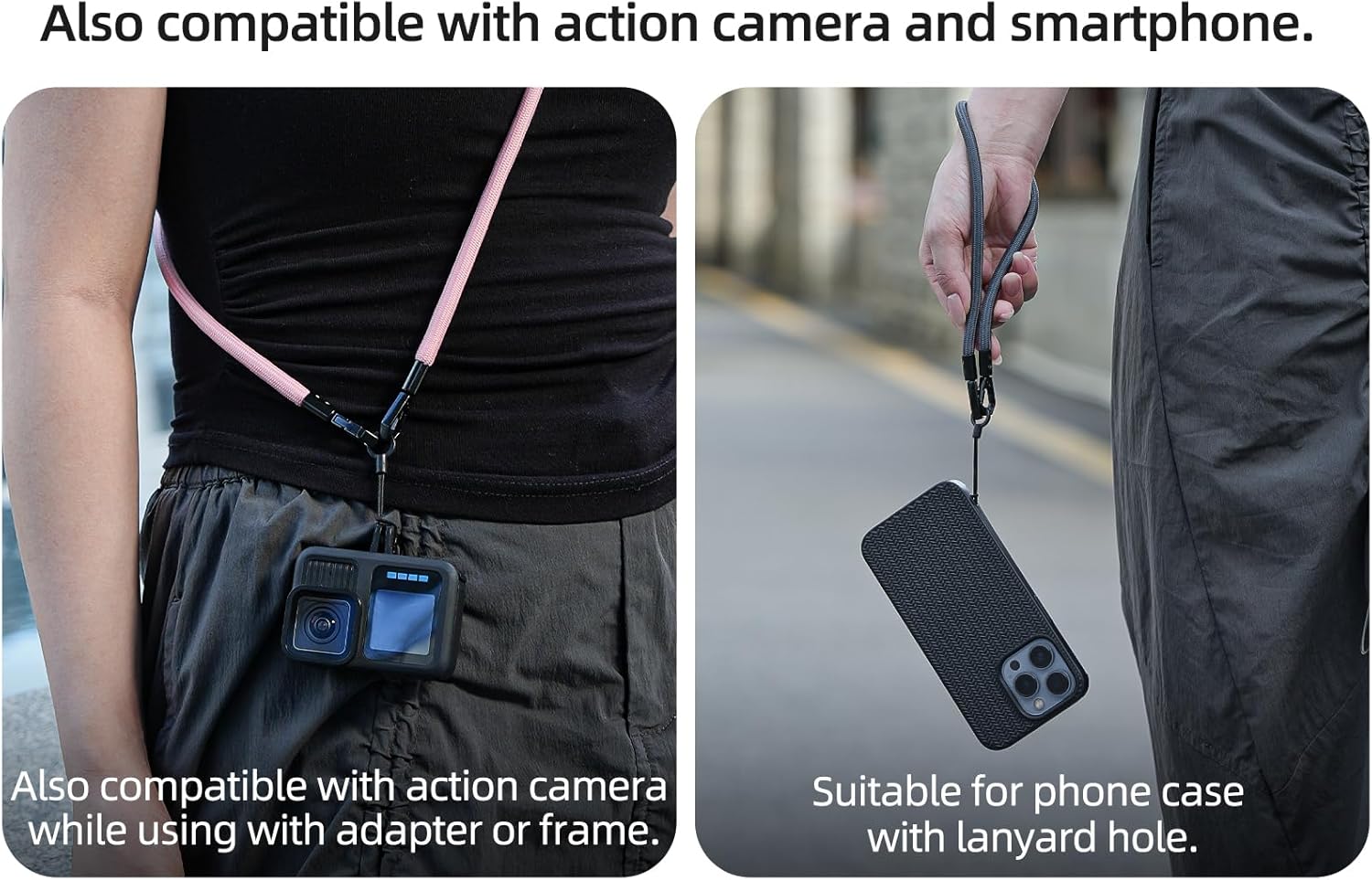 Pocket 3 Crossbody & Wrist Strap for 360 X4/5 Lanyard Shoulder Strap Upgraded Accessory Vlogging - Image 2