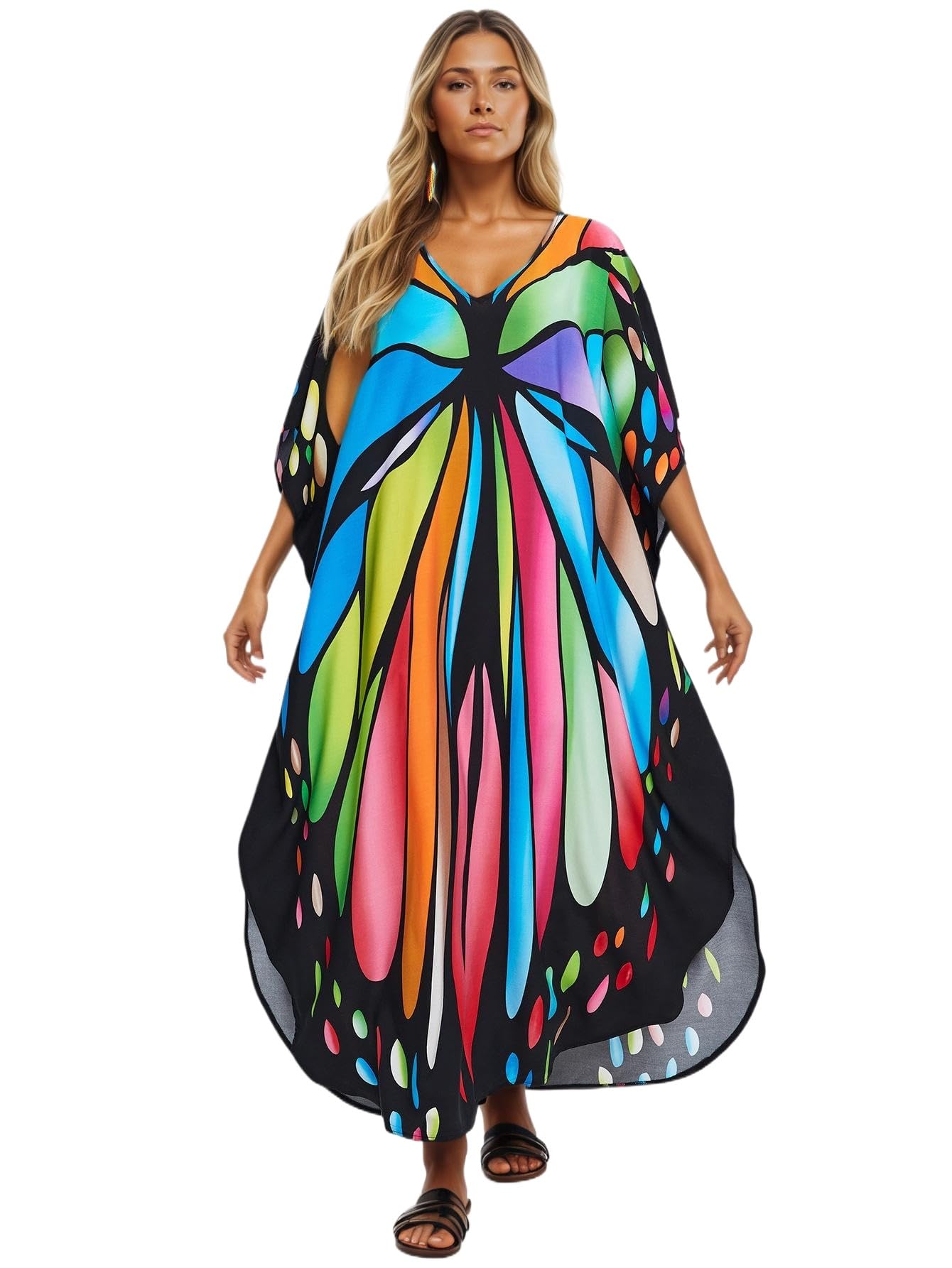 Plus Size Kaftan Dresses, Kaftans for Women, One Size, US S-4XL-image-22