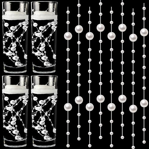 48 piezas de perlas artificiales para velas flotantes centros de mesa de 5.1 pulgadas, cuerdas de perlas sintéticas para rellenos de jarrones, disponible en Yaxa Costa Rica