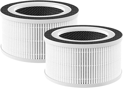 Nispira Filtro HEPA 3 en 1 + carbono compatible con AFLOIA FILLO, HALO, MOOKA Allo purificador de aire, Honati, Miroco, Vanaheim y Saki, 2 paquetes