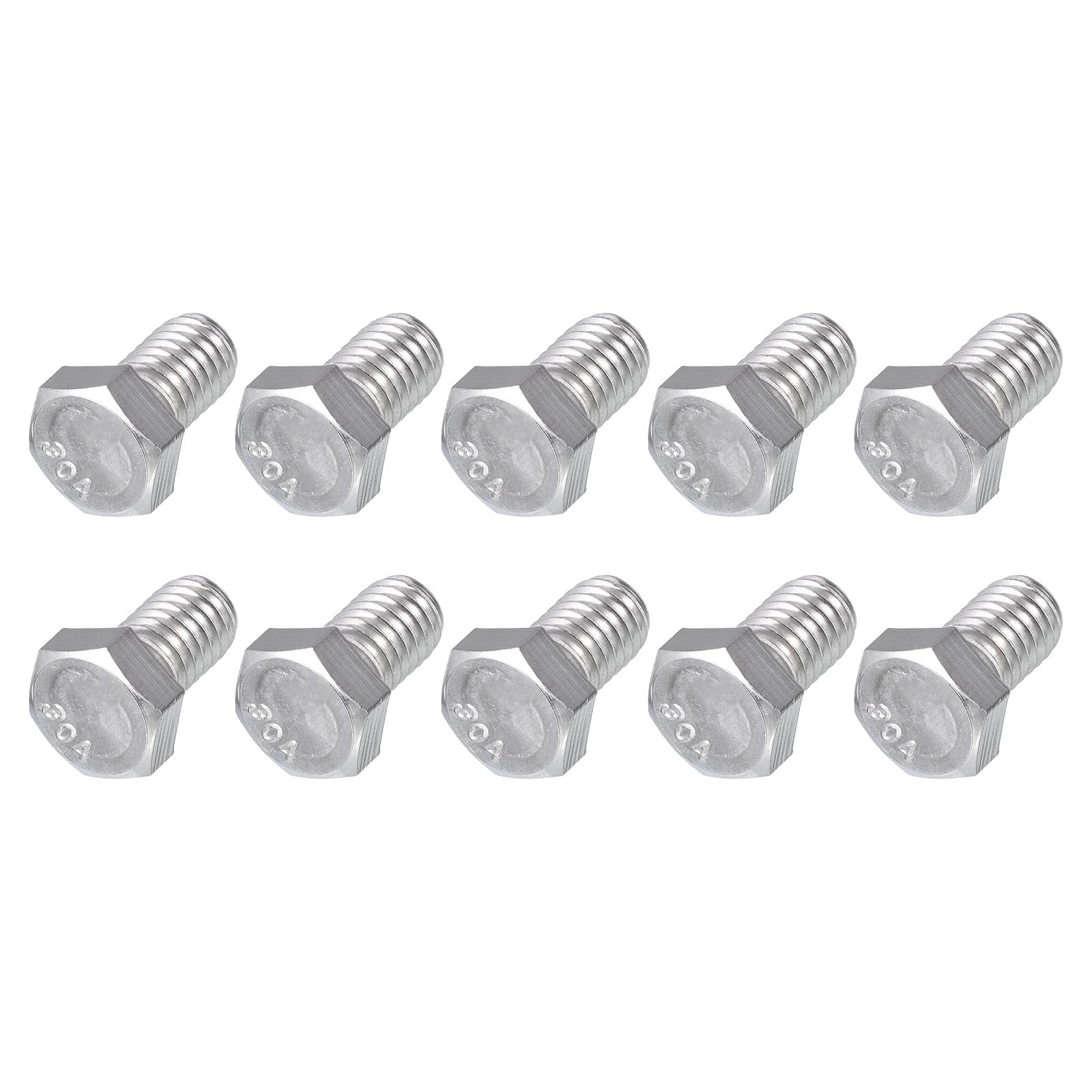 METALLIXITY Hex Head Bolts (3/8-16 x 5/8") 20Pcs, 304 Stainless Steel 18-8, Fully Threaded, External Hex Drive, Plain Finish