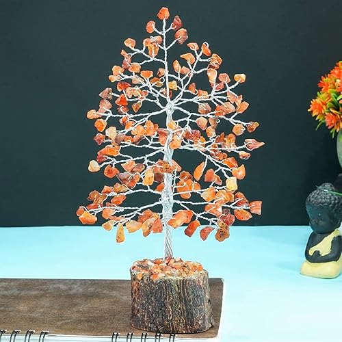 Miniatura 8 de Crocon -árbol tipo bonsai con piedras preciosas, naturales, curativas para buena suerte, riqueza y prosperidad, regalo espiritual de 10 a 12 pulgadas