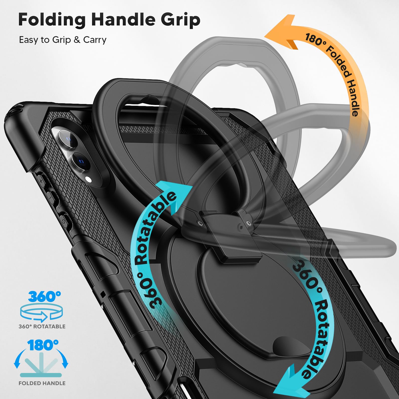 Funda con correa de hombro para Samsung Galaxy Tab S11 Ultra 5G de 14.6 pulgadas 2025, funda protectora a prueba de golpes con soporte, asa, ranura para bolígrafo, correa de hombro ajustable, para