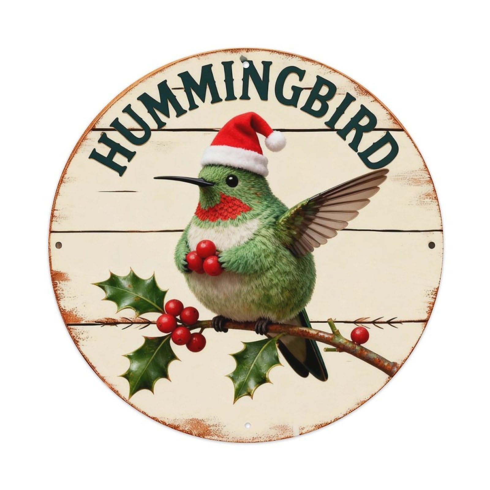 Hummingbird Sign Metal Tin Sign Plaque