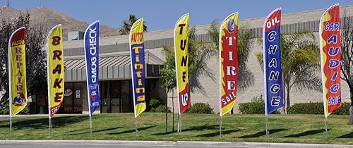 Miniatura 3 de Kit de bandera de swooper de plumas de 15 pies, incluye kit de postes de 15 pies con espiga de tierra