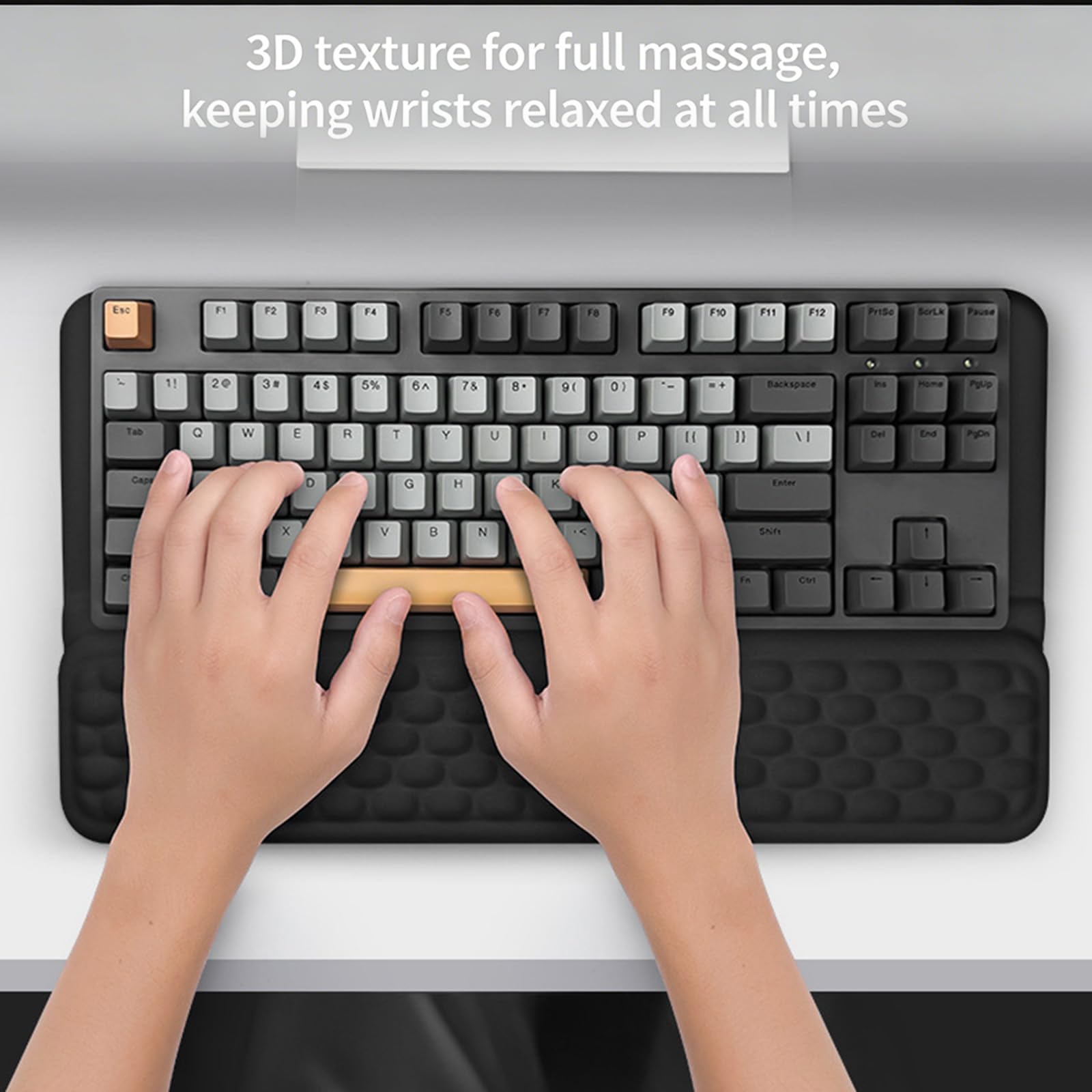 Reposamuñecas ergonómico para teclado, soporte suave para oficina, juegos, teclado, reposamuñecas, funda, accesorios