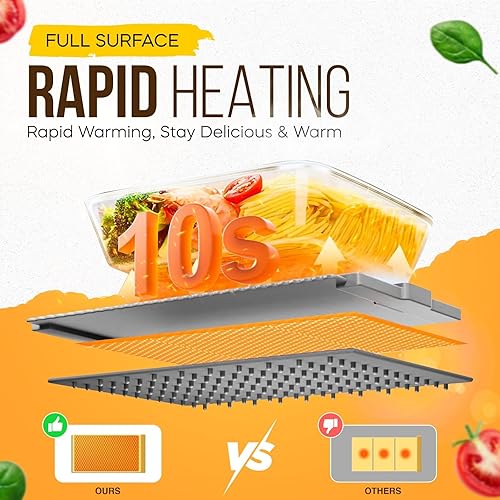 Miniatura 3 de Tapete de calentamiento de alimentos con temperatura de 10 niveles, almohadilla térmica de silicona plegable para bufé, encimera, cocina y