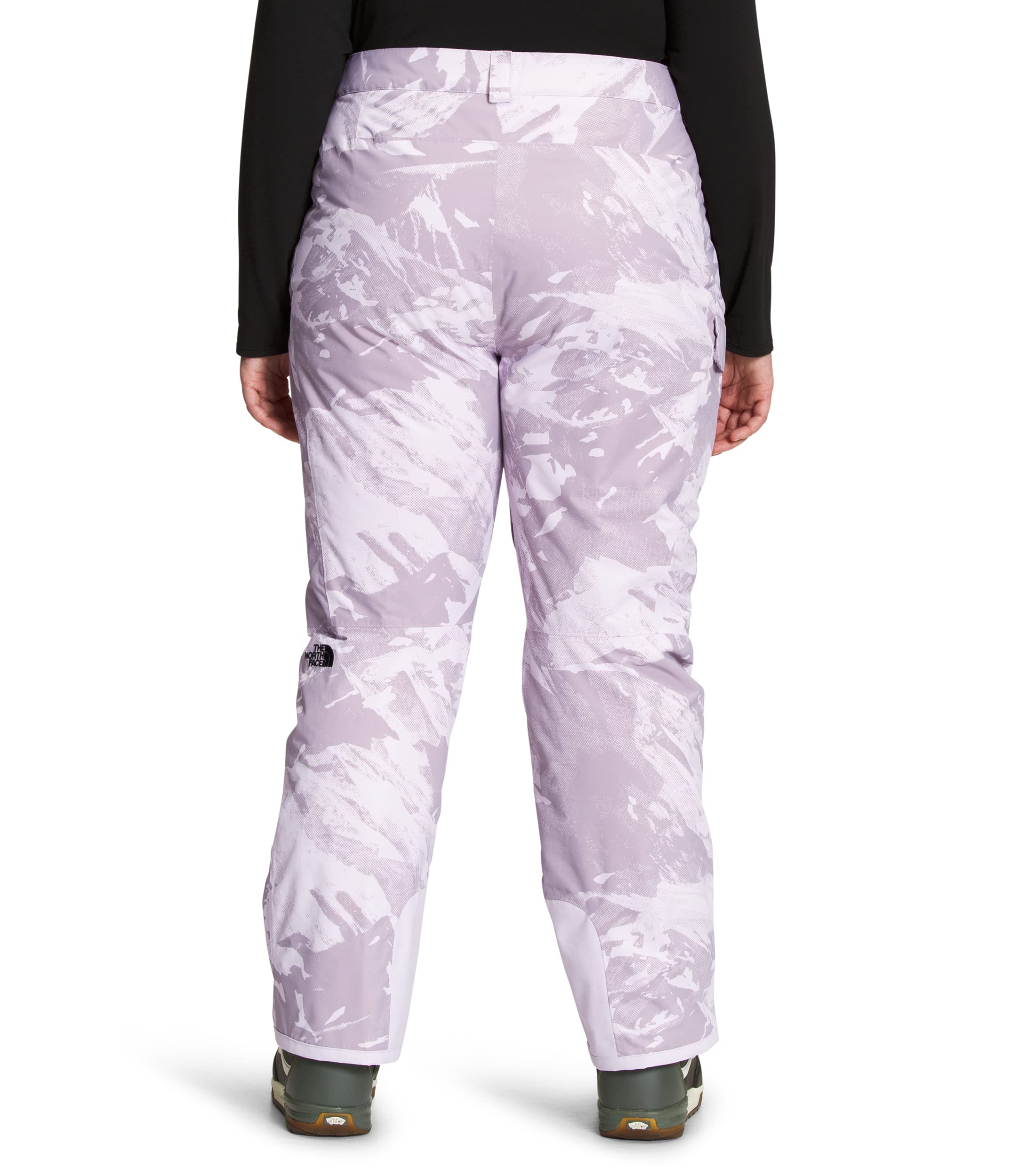 THE NORTH FACE Women's Freedom Insulated Pant (Standard and Plus Size) - Short, Lavender Fog Tonal Mountainscape Print, 2X Short