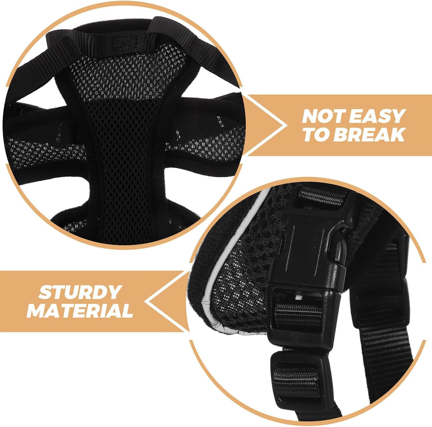 SHOWERORO Cat Harness and Leash for Walking Escape Prevention, Adjustable Black Soft Vest Harness Size S, Lightweight Travel Pet Walking Leash for Small Cats