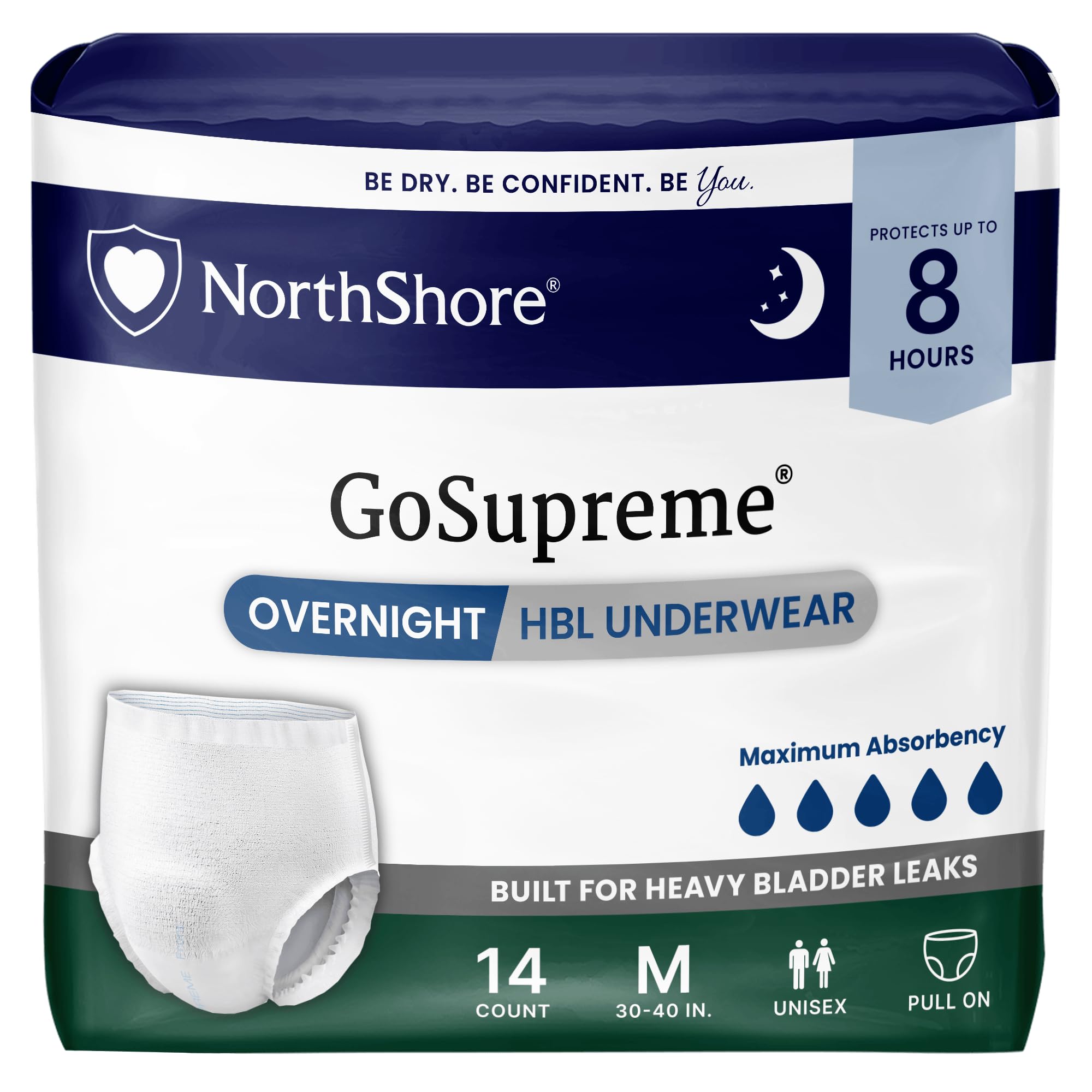 Amazon.com: NorthShore GoSupreme 8-Hour Overnight Underwear, White