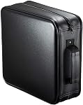 SANWA (Japan Brand) 160 Capacity CD Case, Portable DVD Storage Case, EVA Protective Music Movie Game Blu-ray Disc Wallet, Holder, Binder with Handle, Media Storage for Car, Home, Office, Blue