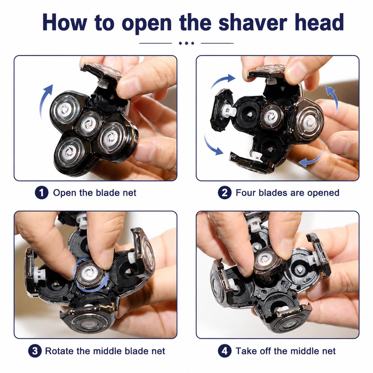 Replacement Shaver Heads Blades Compatible with Freebird Shaver Pack of 2pcs