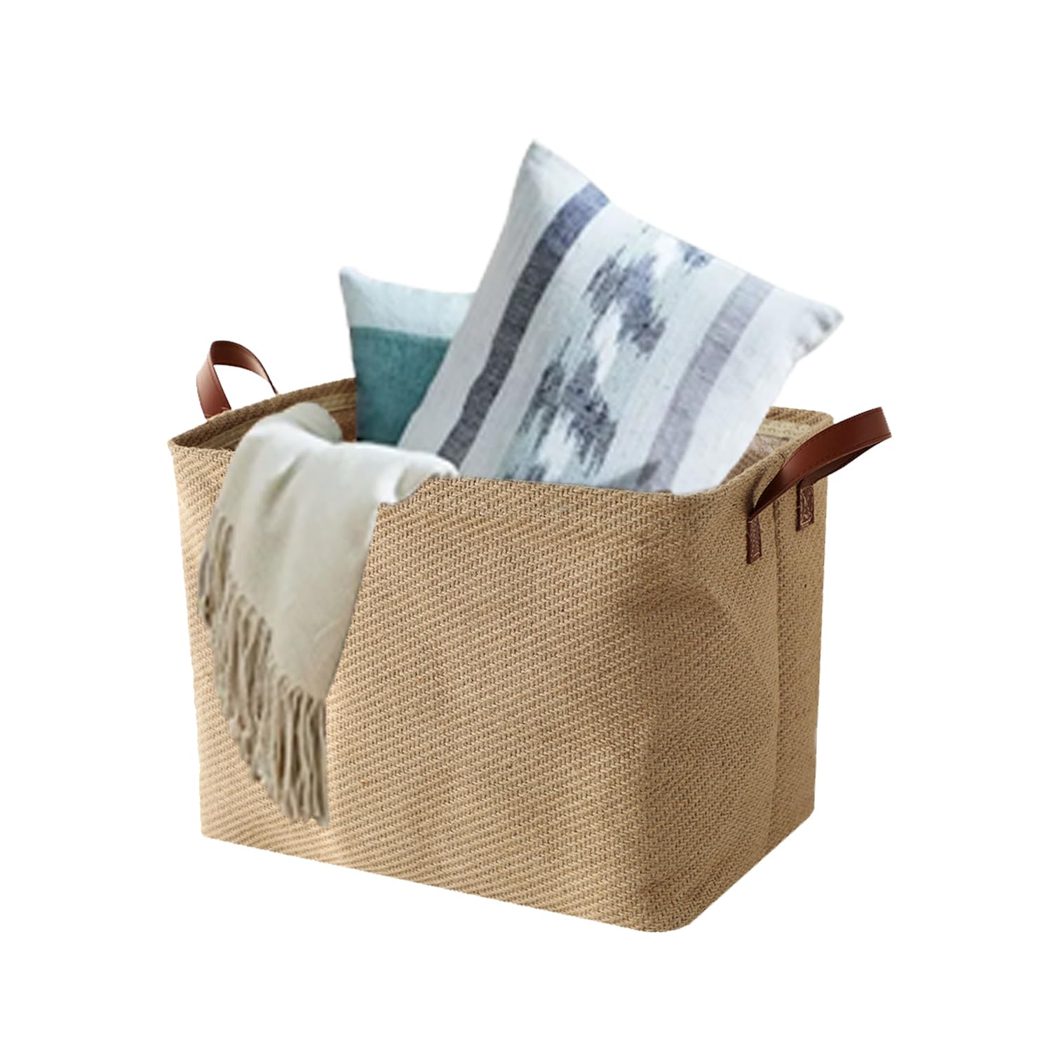 JorunbLaundry Hamper Basket, Laundry Hamper Foldable Large Durable Dirty Clothes Storage for Bedroom Bathroom Home Dormitary (15x10.6x11inches)