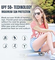 Vista 3 de Aegend - Mangas de protección solar con compresión, para cubrir tatuajes, mangas solares para hombres, mujeres y jóvenes