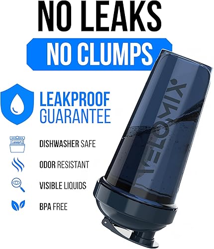 Miniatura 3 de VELOMIX -Paquete de 4 botellas mezcladoras de proteínas de 28 onzas para mezclas de proteínas - 4 batidores de alambre  Vasos agitadores a prueba de