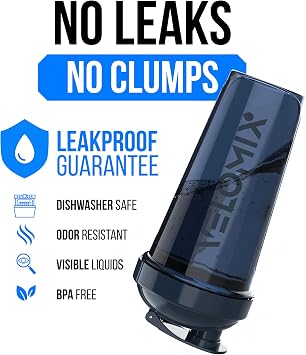 VELOMIX 4 Pack 28oz Shaker Cups for Protein Shakes, Aqua Depths | 4x Wire Whisk, Leak Proof Protein Shaker Bottle for Protein Mixes, Stackable, Dishwasher Safe, Gym Ready, Measurement Marks