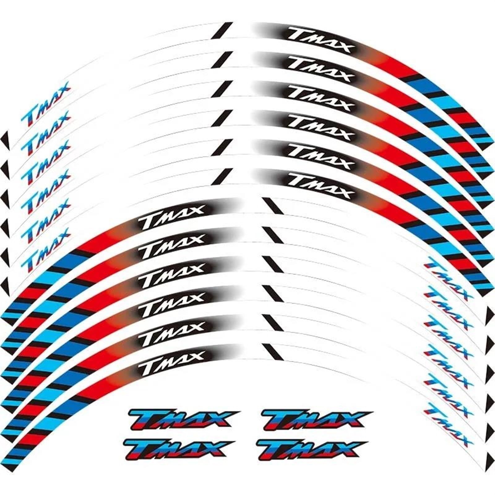 Stickers Motorcycle Stickers Reflective Wheel Rim for TMAX T MAX(Style 24)