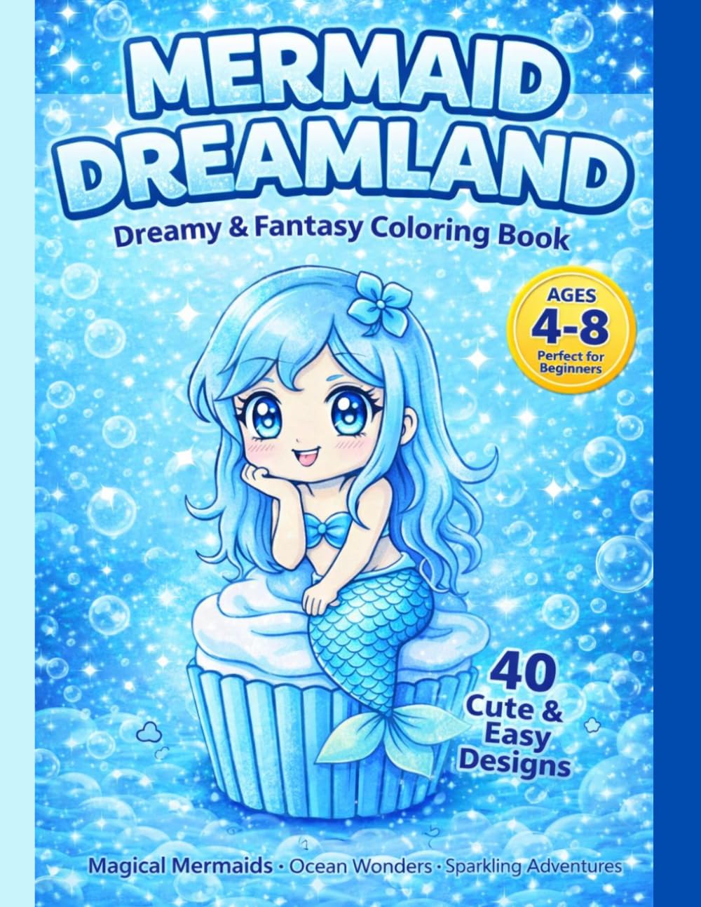 Mermaid Dreamland Coloring Book: A Dreamy & Fantasy Collection of Cute Mermaids, Ocean Worlds, Seashells, Dolphins & Sweet Underwater Adventures for ... 4–8 (Dreamy & Fantasy Coloring Collection)