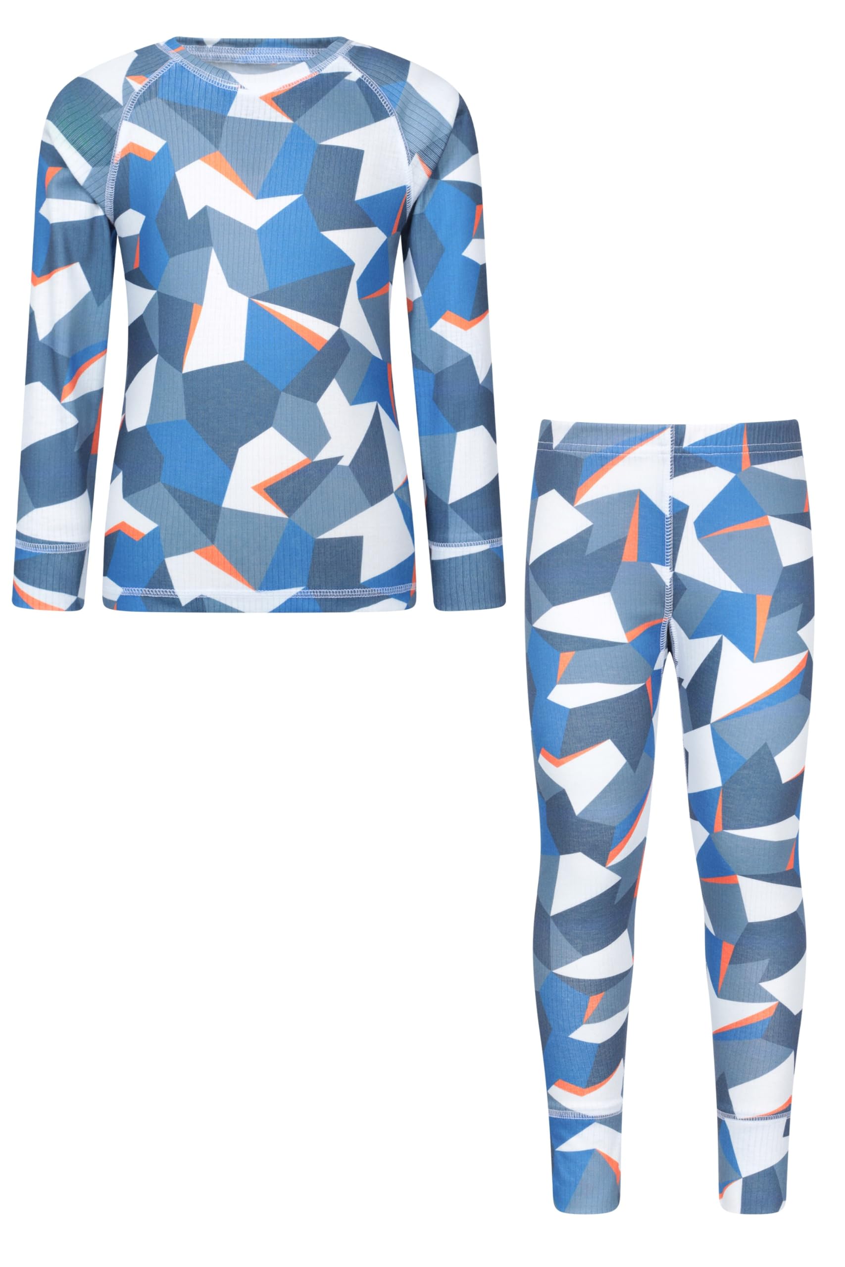Mountain Warehouse Talus Kids Base Layer Top - Breathable & Lightweight Moisture Wicking Baselayers, Boys & Girls - Autumn Winter, Outdoors, Travelling & Hiking Cobalt Kids Size 7-8 Years