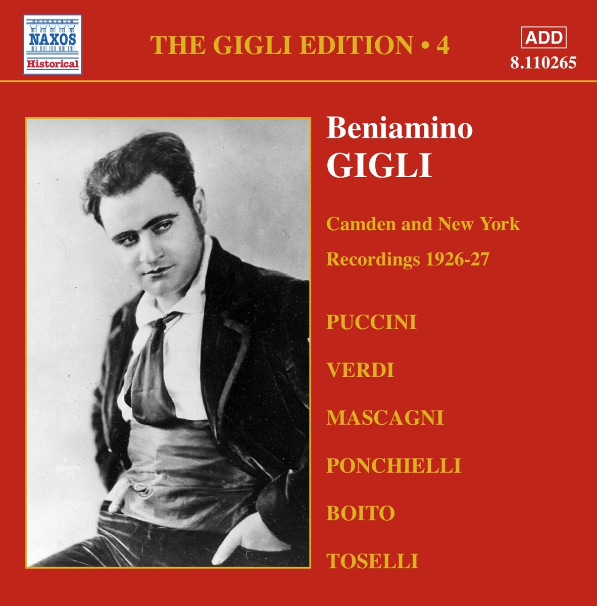 GIGLI, Beniamino: Camden and New York Recordings